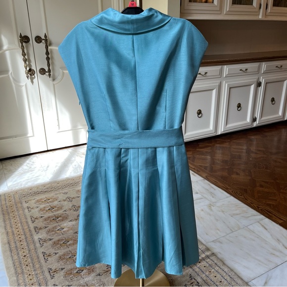 Cocktail Dress Light Teal 50s Inspired Sz 4P - Picture 4 of 16